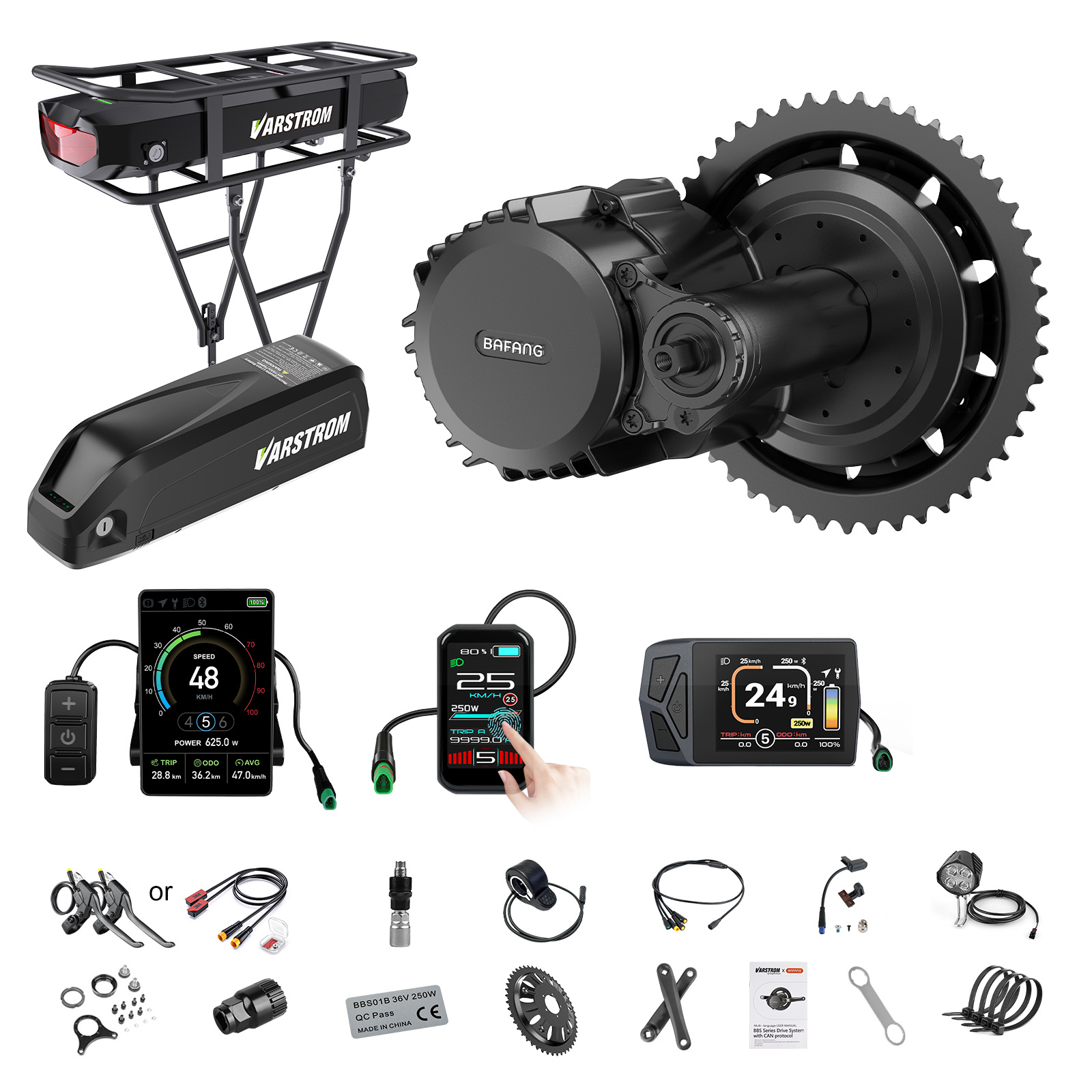 Torque Sensor Mid Drive Motor Kit - [Spedizione USA] Kit Motore Centrale Bafang
