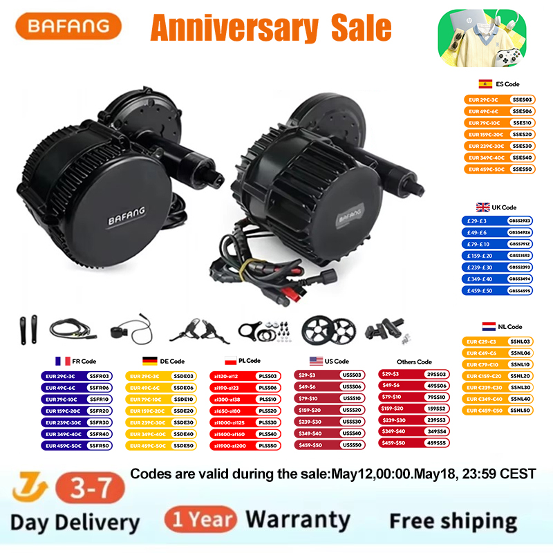 Side Hung Mid Drive Motor Kit - Kit di Conversione per Bici Elettrica