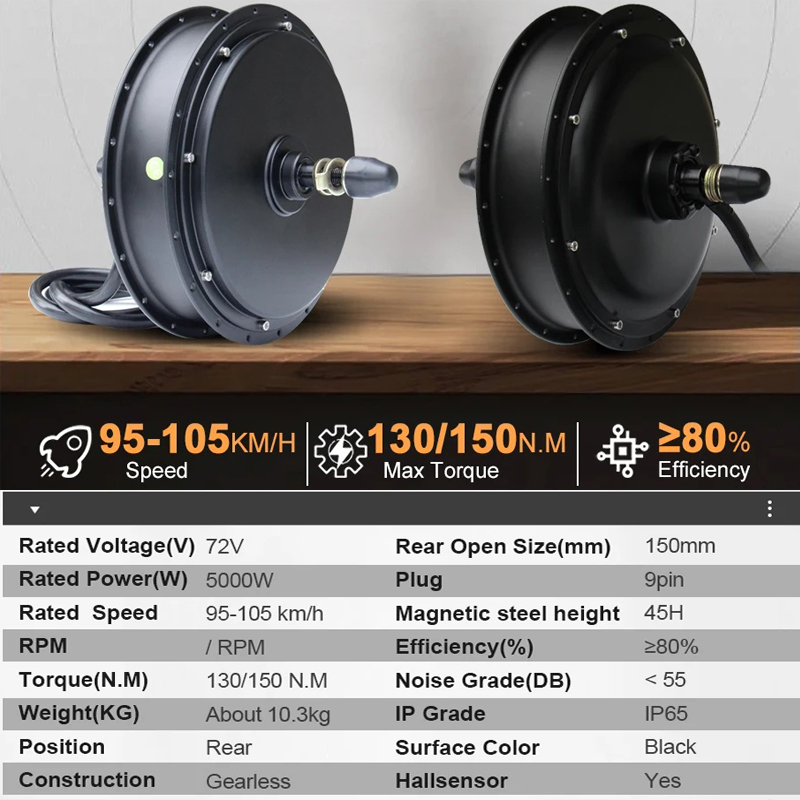 Nuovo Kit di Conversione E-Bik - 5000W Hub Motor Kit 72V recensione e prezzo