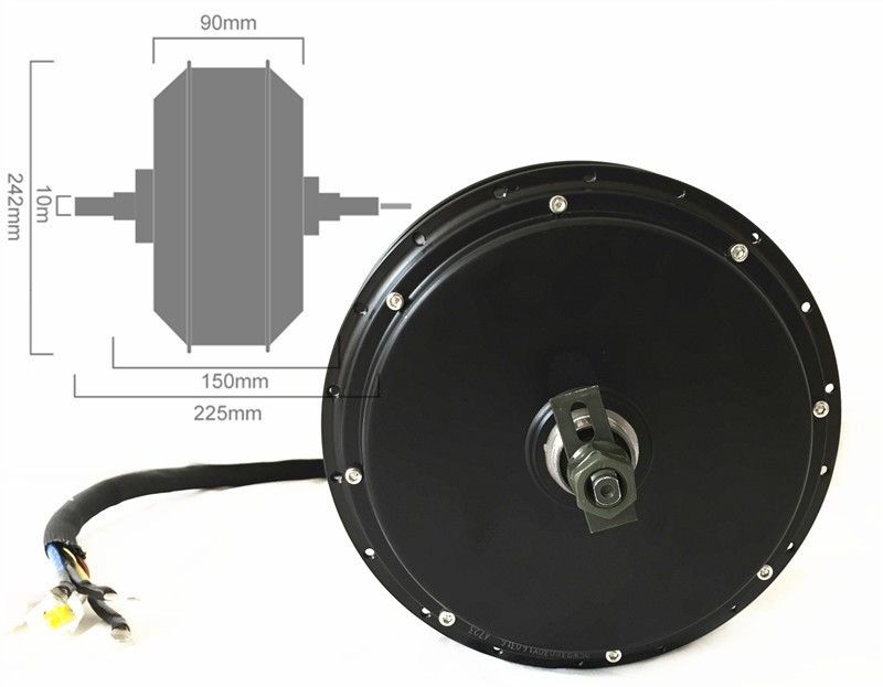 Kit ruota posteriore per moto  - 5000W Hub Motor Kit 72V recensione e prezzo