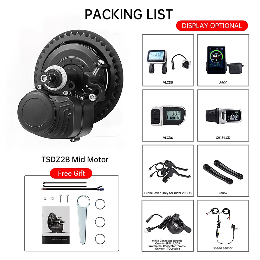 Tongsheng TSDZ2B BB 120mm 100m - High Torque Brushless Mid Motor Kit recensione e prezzo